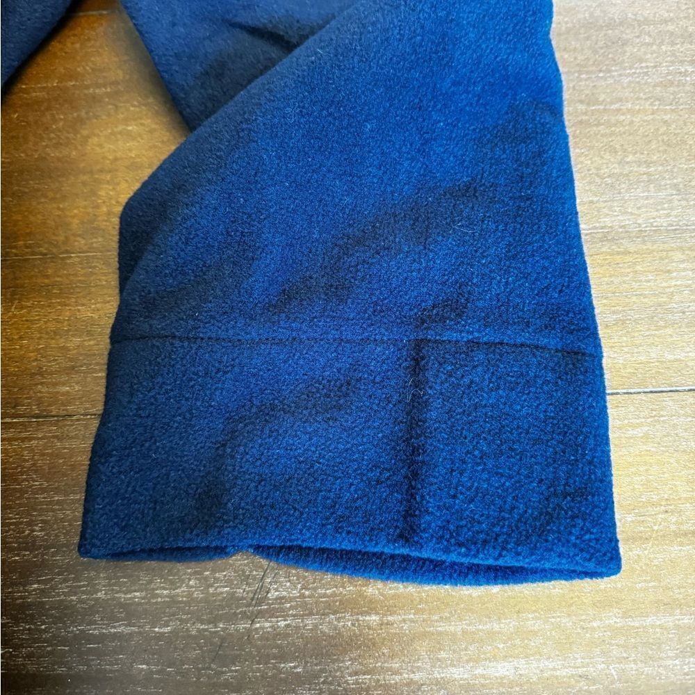 Navy Blue Wrap-Style V-Neck Jacket - Picture 4 of 5